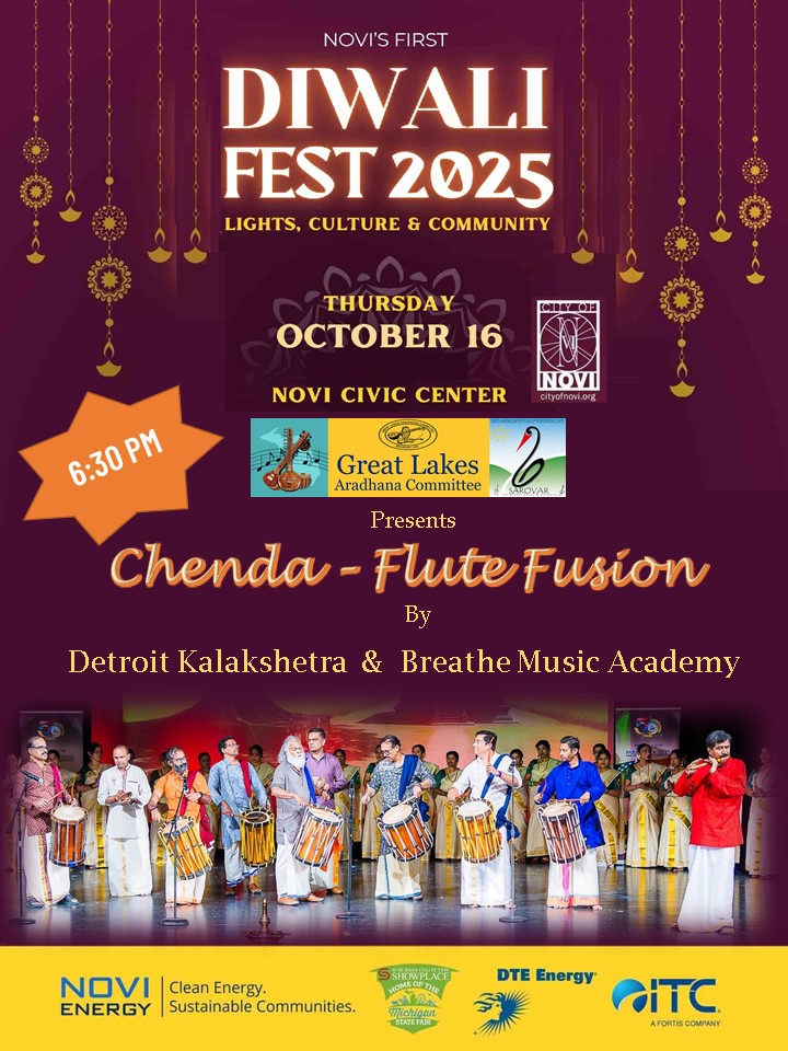 City of NOVI – Diwali Fest 2025 – “Chenda-Flute Fusion”